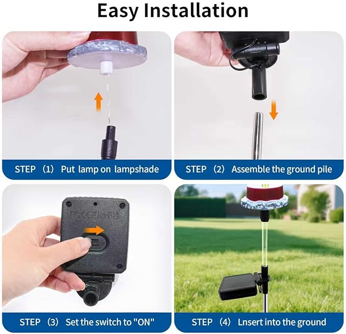 Lighthouse Outdoor Solar Lights, 2 Packs Outdoor Waterproof, Solar Trail Lights Decor Your Garden Lighthouse, Flower beds, Patio Lights walkways Garden Decor for Outside