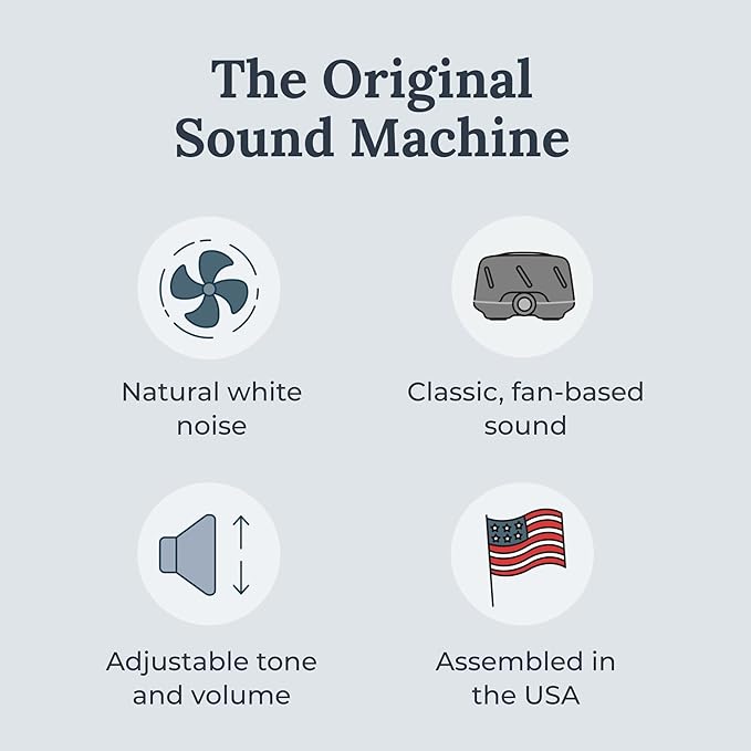 Yogasleep Dohm (Charcoal) The Original White Noise Machine, Relaxing Natural Sound from a Real Fan, Noise Cancelling for Office Privacy, Sleep Aid for Adults & Baby, Travel Size Pink Noise Machine