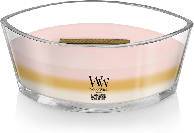 WoodWick Ellipse Scented Candle Island Getaway Trilogy 16oz | Up to 50 Hours Burn Time