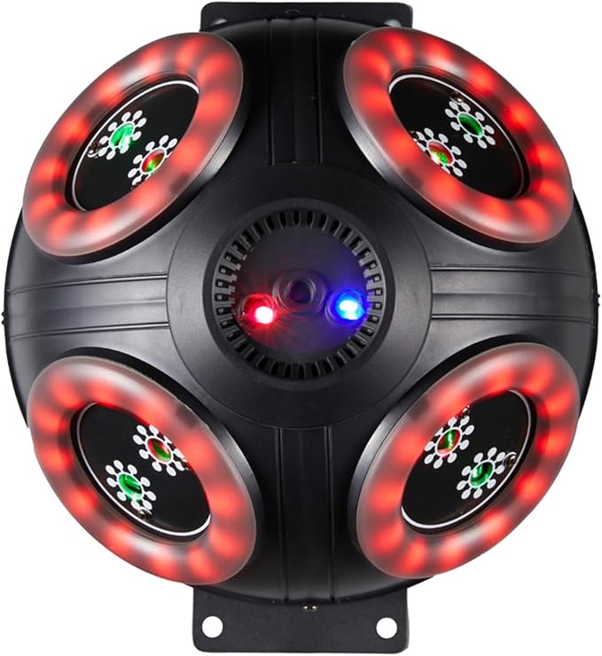 Magic Ball DJ Lights RGB Beam Effect Moving Head Light, Infinite Rotation with DMX Control and Sound Activated Disco Lights
