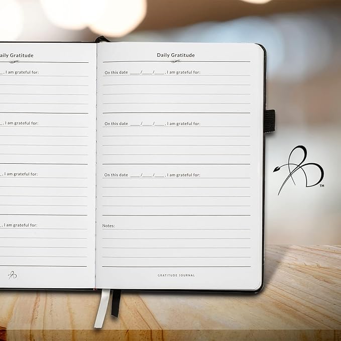 Bright Line Eating Daily Gratitude Journal for Women & Men – 5 Minute Gratitude Journal Book to Grow Happiness & Mindfulness - Premium Soft Vegan Leather Journal – Undated 1 Year 5 Minute Journal (Berry)