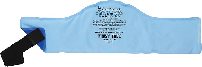 Core Products Dual Comfort CorPak - Reusable hot/Cold Pack for Cervical Neck Pain, Knee, Back, Shoulder, or Ankle Pain; Use hot or Cold; Made in USA - Size: 6" x 20"