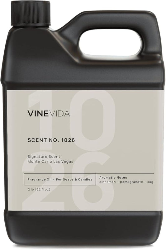 VINEVIDA Scent NO. 1026 Fragrance Oil for Cold Air Diffusers - 32oz (2lbs) - Inspired by: Monte Carlo Las Vegas Hotel Fragrance Diffuser Oil - Hotel Scents for Home - Diffuser Oil