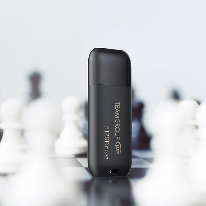 TEAMGROUP C175 1TB USB 3.2 Gen 1 (USB 3.1/3.0) Read 100MB/s Flash Thumb Drive, External Data Storage Memory Stick Compatible with Computer/Laptop/Desktop/PC Matte Black TC17531TBB01