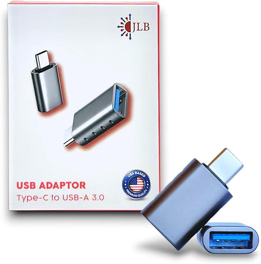 JLB USB C to USB Adapter (2 Pack), USB C Male to USB 3.0 Female Adapter, 5Gbps Data Transfer, Compatible with MacBook, iPad, iPhone, Microsoft Surface, Samsung, Dell XPS & More Devices