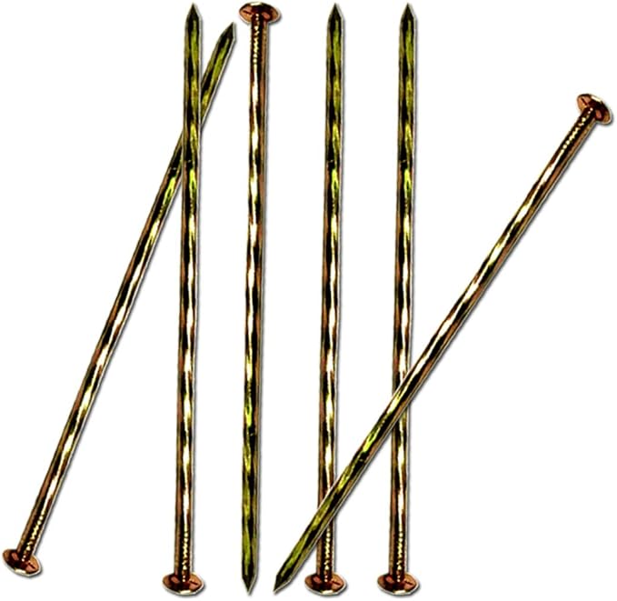 140 Pcs 6-Inch Landscape Stakes, Spiral Metal Galvanized Landscape Spikes, Garden Nails for Artificial Turf, Paver Edging, Weed Barrier, Carpentry and More