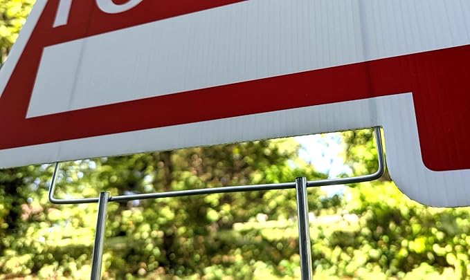 30" Heavy Duty Yard Stakes, 5 Pack, .25 Diameter Metal Frame Wire Step Stake for Yard Signs (5 Pack)