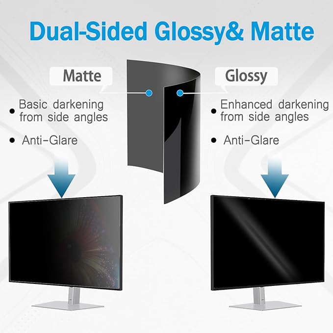 [2 Pack] 34 Inch Computer Privacy Screen for 21:9 Aspect Ratio Widescreen Monitor, Eye Protection Anti Glare Blue Light Filter Shield, Removable Anti-Scratch Anti Spy Protector
