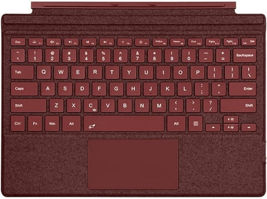 Keyboard for Surface Go 4/Go 3 /Go 2/Go, Portable Type Cover for Surface Go, 7-Color Backlit, Ultra-Slim Wireless Keyboard with Multi-Touch Trackpad,Wine Red