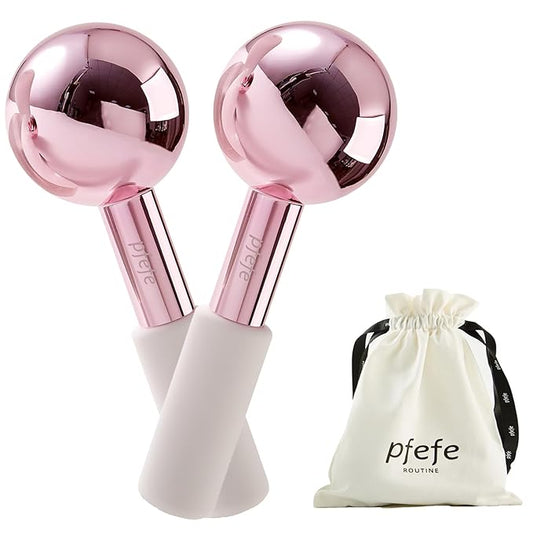 Ice Globes for Face & Eyes, Unbreakable Stainless Steel Cryo Sticks for Beauty Routines, Facials Cold Roller Colling Globes for Puffiness, Wrinkles, Dark Circles, Headaches