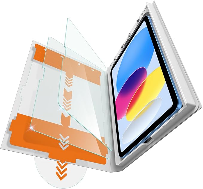iGluz 2 Pack for iPad 11th/10th Gen.(A16 2025/2022,11/10.9 inch)9H+ Tempered Glass Screen Protector with Easy-Install Box[12FT Grade Shatterproof]Apple Pencil Compatible,HD Clarity,Scratch Resistant