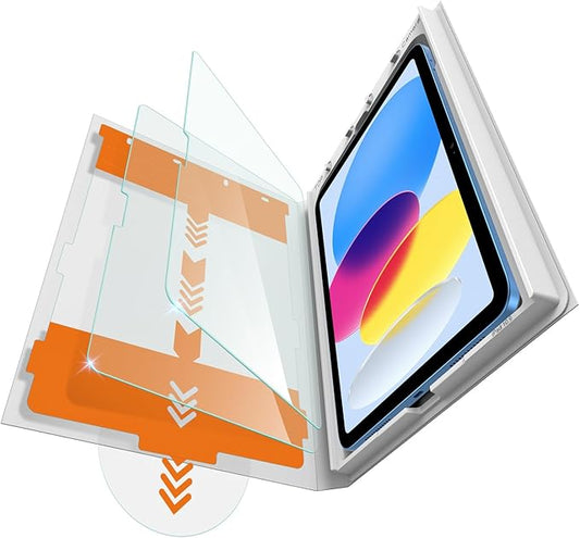 iGluz 2 Pack for iPad 11th/10th Gen.(A16 2025/2022,11/10.9 inch)9H+ Tempered Glass Screen Protector with Easy-Install Box[12FT Grade Shatterproof]Apple Pencil Compatible,HD Clarity,Scratch Resistant