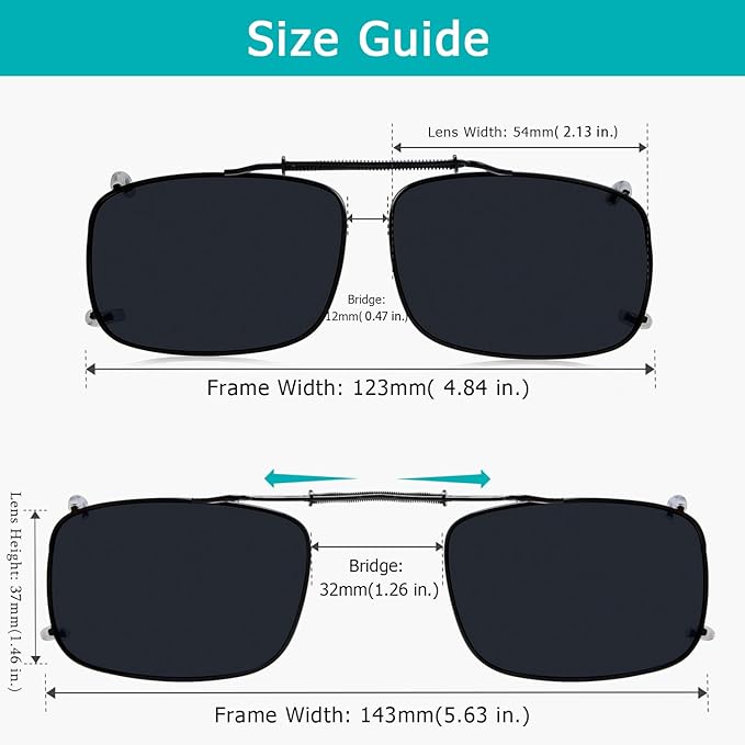 Easy clip Spring Polarized Clip On Sunglasses