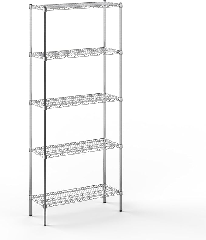 14" Deep x 36" Wide x 86" Height Wire Shelving Kit | 5-Tier | NSF Commercial Storage Rack Unit