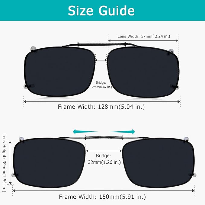 Easy clip Spring Polarized Clip On Sunglasses