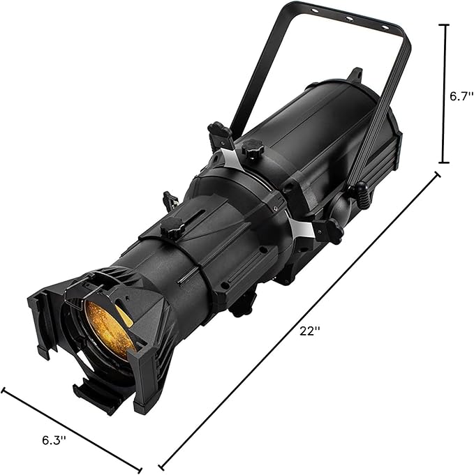 SHEHDS LEKO Profile Spotlights LED 250W RGBW 4in1 Color 17° Beam Angle DJ Ellipsoidal Lights Manual Focus Four-Leaf Manual Cut Light Barrier 2500K-7500k DMX512 Stage Par Lights for Party KTV Bar Show