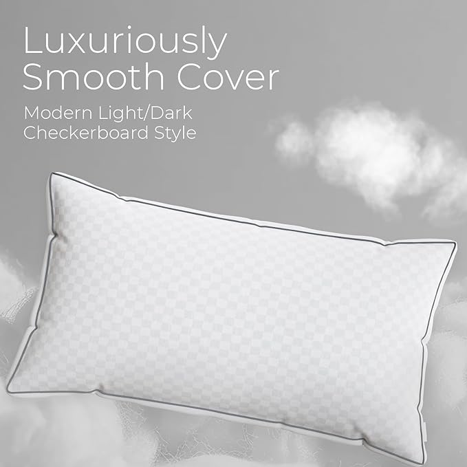 Sweetnight King Size Pillows Set of 2, Bed Hotel Pillows, Almohadas para Dormir, Side Back Stomach Sleeper, Relief Neck, Head, Shoulder