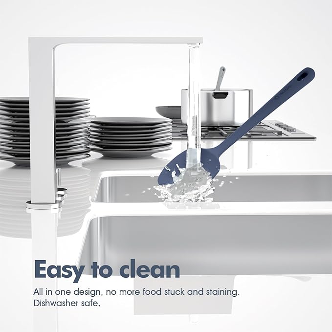 4 Pieces Silicone Spatula Set, Food Grade Rubber Spatula, Upgrade Strong Handle with Ergonomic Grip, Heat Resistant for Nonstick Cookware, Cooking