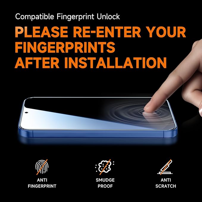 MAGIC JOHN 2 Pack for Samsung Galaxy S25+ Plus 6.7inch Privacy Tempered Glass Screen Protector, Bubble Free, Easy Installation, Auto Dust-Elimination