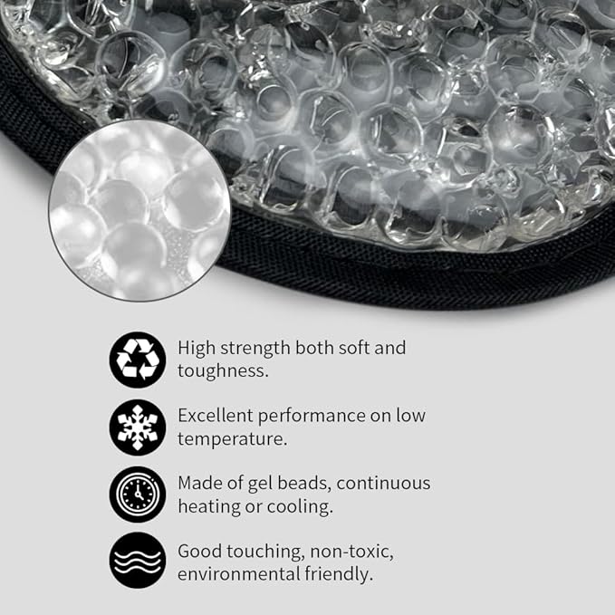 Cooling Eye Mask, Hot & Cold Use, for Puffy Eyes, Dry Eyes, Headaches, Migraines, Sinus, Dark Circles (2 blue)