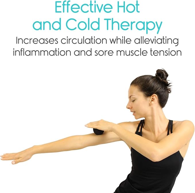 Vive Massage Ball Set (4 Piece) - Plantar Fasciitis Relief Foot Pain Hot Cold Therapy - Heel Spur, Sore Muscle, Trigger Point, Back, Arm, Neck, Shoulder, Leg Circulation Roller