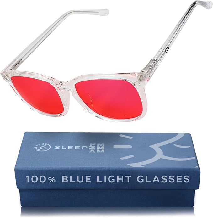 100% Blue Light Blocking Glasses - Women + Men - Better Sleep - Anti Eye Strain Protection - Computer Screens Gaming