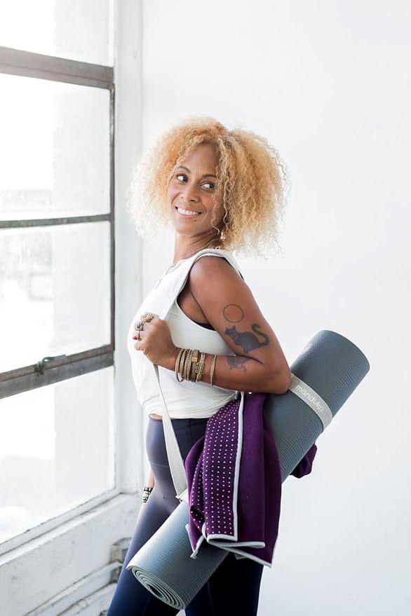 Manduka Yogitoes Hot Yoga Mat Towel - 71" | Moisture Activated Grip | Patented Silicone Nubs | Highly Absorbent, Durable & Easy Care | Made from Recycled Materials | 71 x 24 Inches