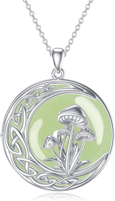 Jade Lotus Necklace for Women 14k Gold Plated Sterling Silver Good Fortune Jade Jewelry Birthday Christmas Gifts for Women Mom Wife