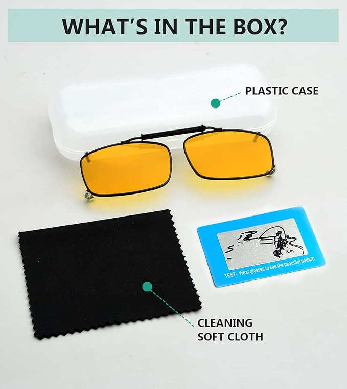 Eyekepper 3-pack Polarized Clip on Sunglasses With Spring Draw Bar Grey/Brown/Green Lens 54 * 34MM