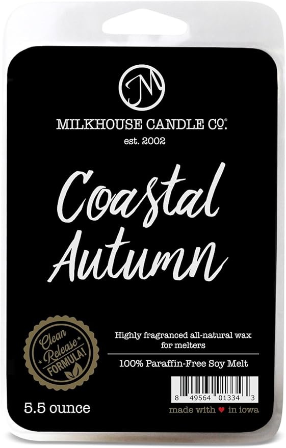 Milkhouse Candle Company, Coastal Autumn, Creamery Collection, Scented Soy Candle: Butter Jar Candle, Fragrance Wax Melts