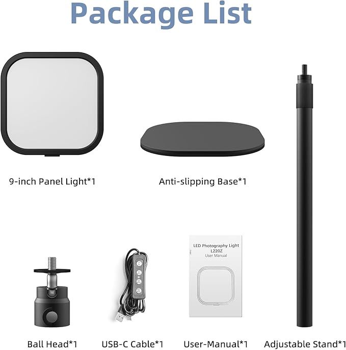 ALTSON 10in Zoom Lighting for Computer, Full-Screen LED Video Conference Light, Desk Ring Light with Stand and Phone Holder for Video Call, Webcam, Home Office, Podcast, Online Meeting, Live Streaming