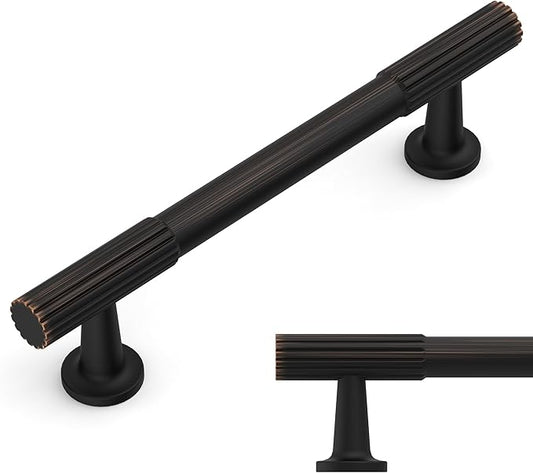 Amerdeco 10 Pack Oil Rubbed Bronze Cabinet Pulls 3.75 Inch(96MM) Hole Centers Kitchen Cabinet Handles Hardware Kitchen Handles for Cabinets Cupboard Handles Drawer Pulls ZH0071