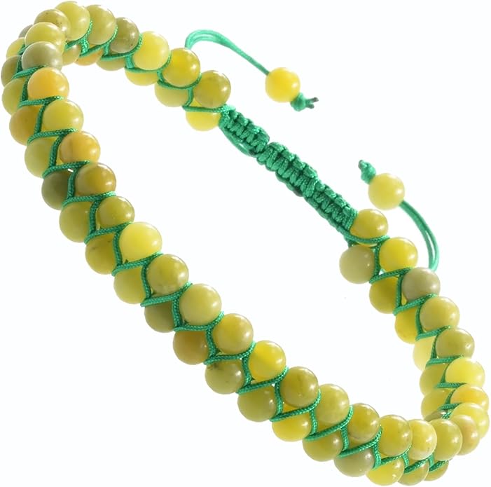 MASSIVE BEADS Double Layer Natural Chakra Healing Power Crystals Macrame Bracelet Yoga Stone Beads Gemstone Meditation Relax Anxiety Bangle for Unisex Women Men