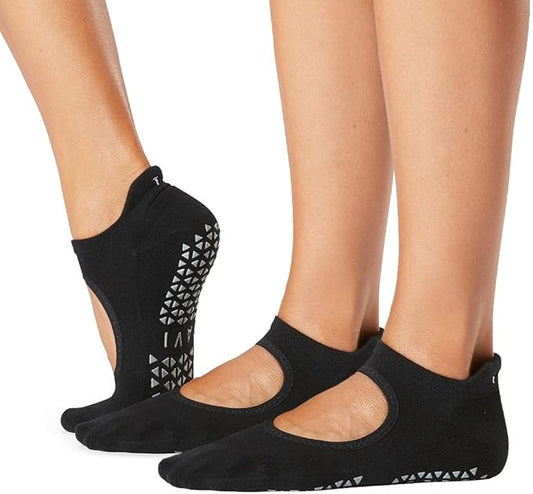 TAVI NOIR Emma Non Slip Socks for Women - Non Skid Grippy for Active Sports Workout Barre, Pilates, Yoga Socks