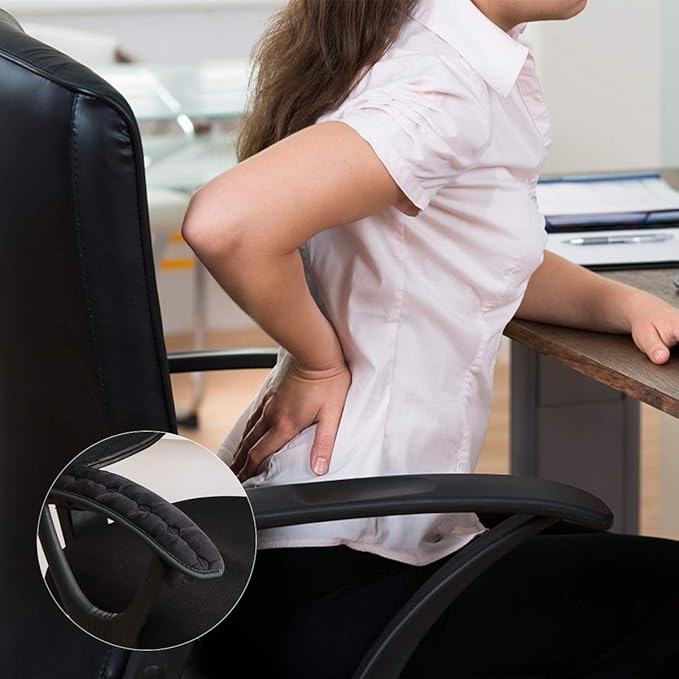 Garneck Chair Armrest Pad Office Gaming Chair Armrest Cushion Pillow Cover Support for Elbow Forearms