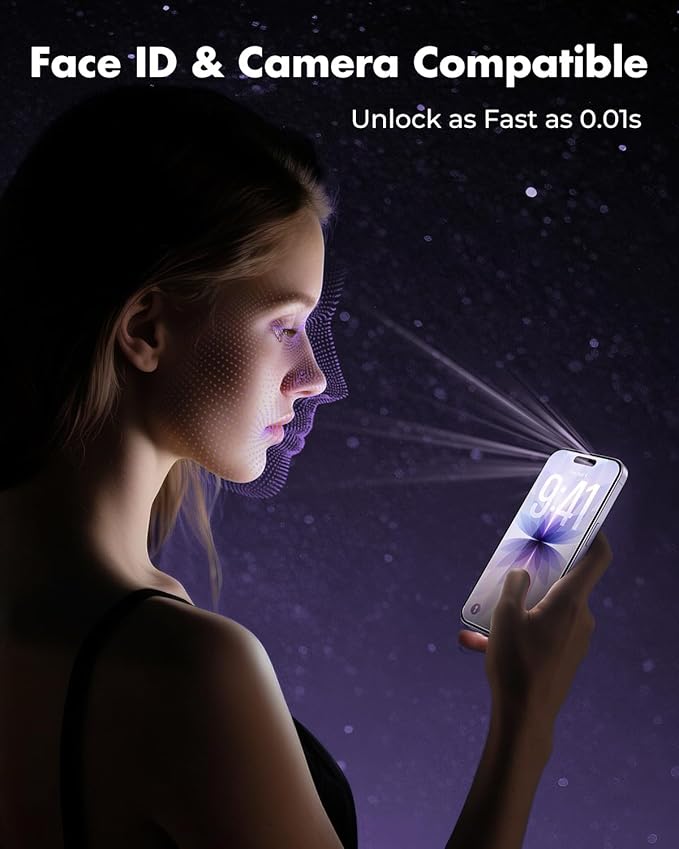 UNBREAKcable 3-Pack Screen Protector for iPhone 17, Double Shatterproof Tempered Glass [Easy Installation Frame] [9H Hardness] [99.99% HD Clear] [Case Friendly] for iPhone 6.3 inch