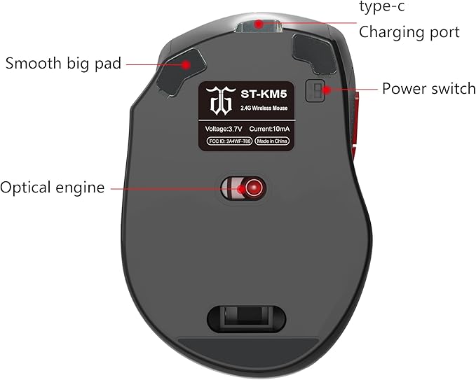 Snpurdiri 2.4G Wireless Gaming Keyboard and Mouse Combo, Include Mini 60% Merchanical Feel RGB Backlit Keyboard, Ergonomic Vertical Feel Small Wireless Mouse(Black and White)