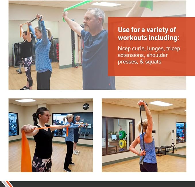 Body Sport Exercise Band, 50 yd. x 4 in. Roll - Home & Gym Fitness Equipment for Stretching, Strength Training & Physical Therapy