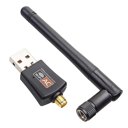 REDLUX 600Mbps Wireless USB WiFi Adapter, with External Antenna, Dual Band 2.4GHz/5GHz, Compatible with Windows 10/8/7/XP, MAC OS, Linux etc