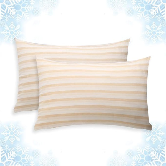Cooling Pillow Case Covers Only,King Size Set of 2 with Double Sided,Moisture Wicking Pillowcase Cover with Hidden Zipper Japanese Cold Tech Pillow Case Protectors for HotSleepers and NightSweats