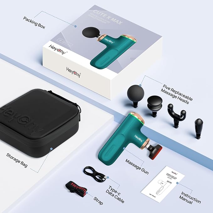 A1 Super Mini Massage Gun, Percussion Deep Tissues Muscle Massager (Heat-Green)