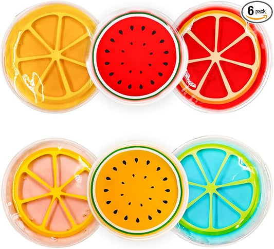 Kids Ice Pack, Hot or Cold Pack Gel Cooling Pad, Reusable for Injuries Medical Health,Swelling and Pain Relief, Tired Eyes, Child Injury, Headache, Sinus Relief (Fruit Ice Pack)