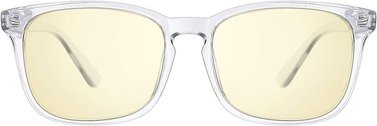 TIJN Gaming Glasses Blue Light Blocking Glasses for Women Men Nerd Eyeglasses Screen Fatigue Anti UV Glare (Transparent(Gaming Glasses))