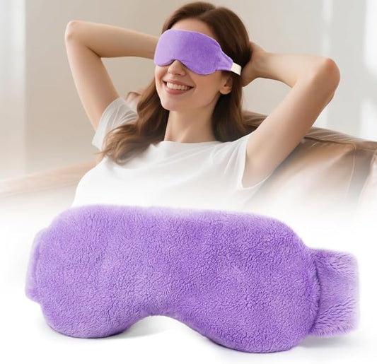 Heated Eye Mask for Dry Eyes, Steam Warm Compress for Dry Eyes, Work with Relieve, Blepharitis & Stye Treatment (Purple)
