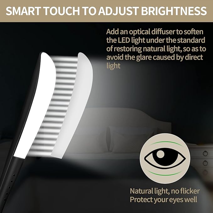 Zonon 4 Pcs Temperature LED USB Laptop Light with LEDs Beads, Touch Switch and Flexible Bendable for Keyboard Notebook Laptop, Desktop, PC and Computer (14 LEDs Beads)