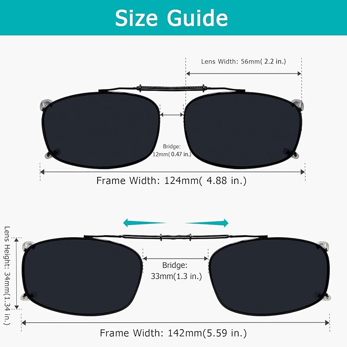 Easy clip Spring Polarized Clip On Sunglasses