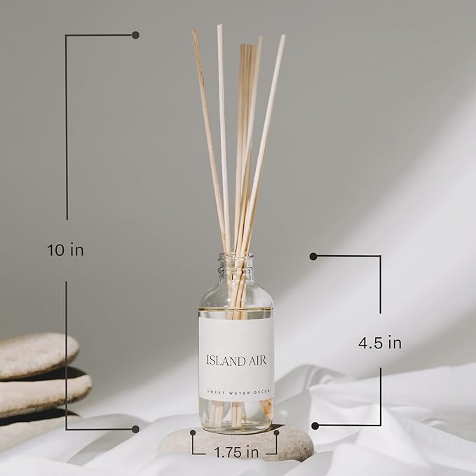 Sweet Water Decor Warm and Cozy Reed Diffuser Set - Orange, Cinnamon, Clove, and Pine Fall and Winter Scented Diffuser - Scent Diffusers for Home, Long Lasting Fragrance, Made in The USA
