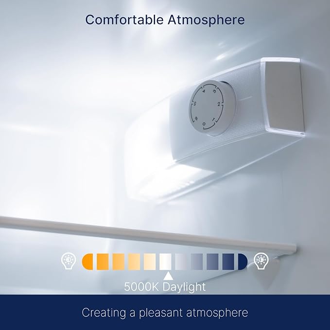 FLSNT LED Refrigerator Light Bulb 40 Watt Equivalent, 120V Fridge Appliance Light Bulb 4W Daylight White 5000K, Waterproof A15 Fridge Light Bulbs 500LM, E26 Freezer Light Bulbs Non-dimmable, 2Packs