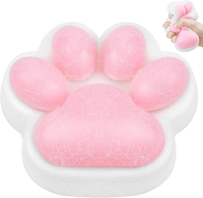 Cat Paw Squishies Fidget Toys, Ultra Soft Hand Made Squeeze Sensory Toys for Autism, Goodie Bags Stuffers Birthday