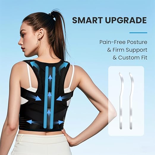 Customizable Comfort Posture Corrector for Women & Men, Upgraded Adjustable Back Brace Gift for Upper & Lower Back Pain Relief, Scoliosis Hunchback Hump Thoracic Corrector PC001